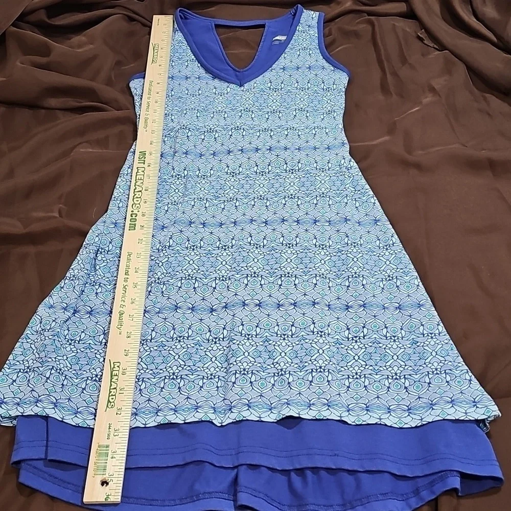 Marmot Active Sport Sleeveless V-Neck Lined Athletic Dress Blue Size XS